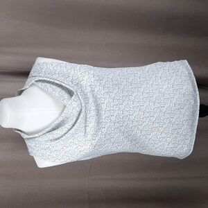 Banana Republic cream & white patterned cowl neck sleeveless top, size XS petite